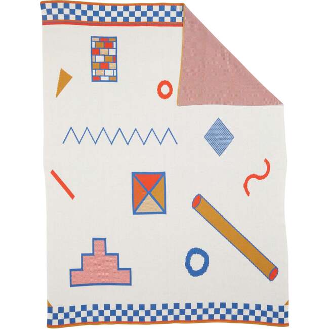 Shapes Throw Blanket, Primary - Blankets - 3