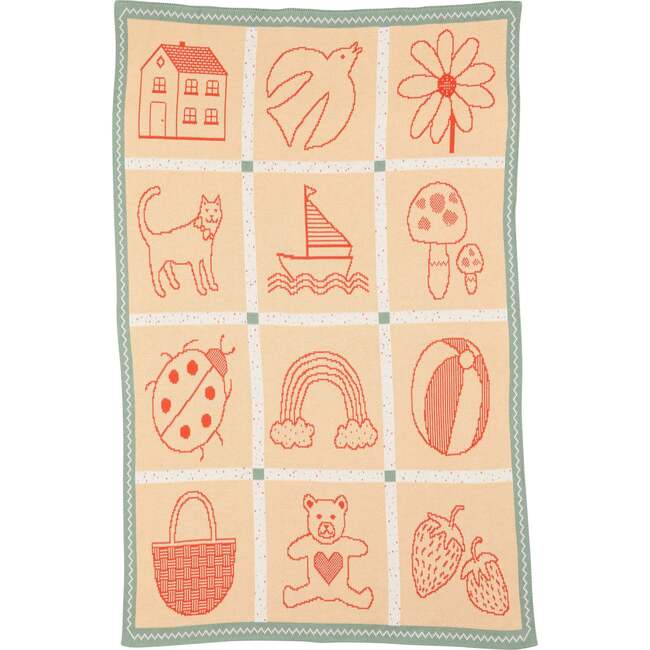 Baby's Things Baby Blanket, Blue Ink - Blankets - 4