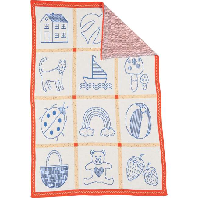 Baby's Things Baby Blanket, Blue Ink - Blankets - 5