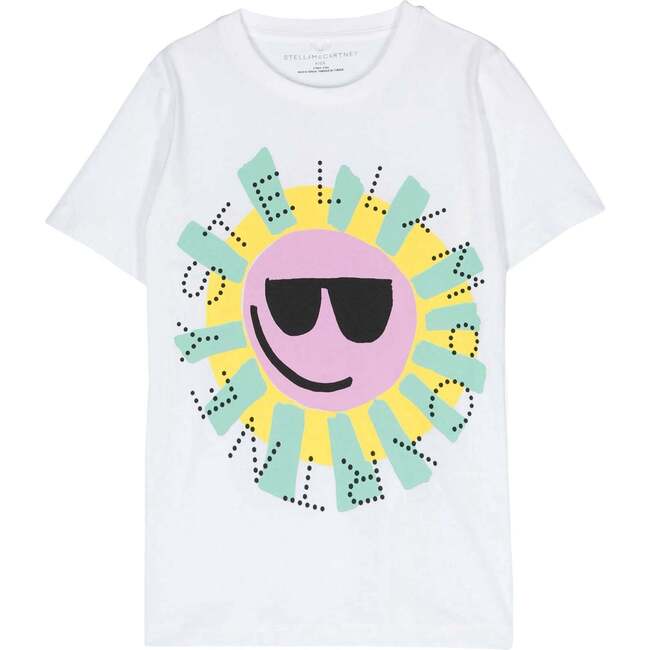 Sun Logo Graphic  T-Shirt, White