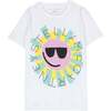 Sun Logo Graphic  T-Shirt, White - T-Shirts - 1 - thumbnail