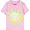 Sun Graphic T-Shirt, Pink - T-Shirts - 1 - thumbnail