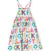Logo Print Dress, White - Dresses - 1 - thumbnail