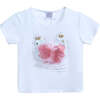 Swan Applique T-Shirt, White - T-Shirts - 1 - thumbnail