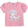 Puppy Applique T-Shirt, Pink - T-Shirts - 1 - thumbnail