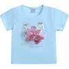 Swan Applique T-Shirt, Blue - T-Shirts - 1 - thumbnail