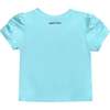 Flowers Applique T-Shirt, Blue - T-Shirts - 2