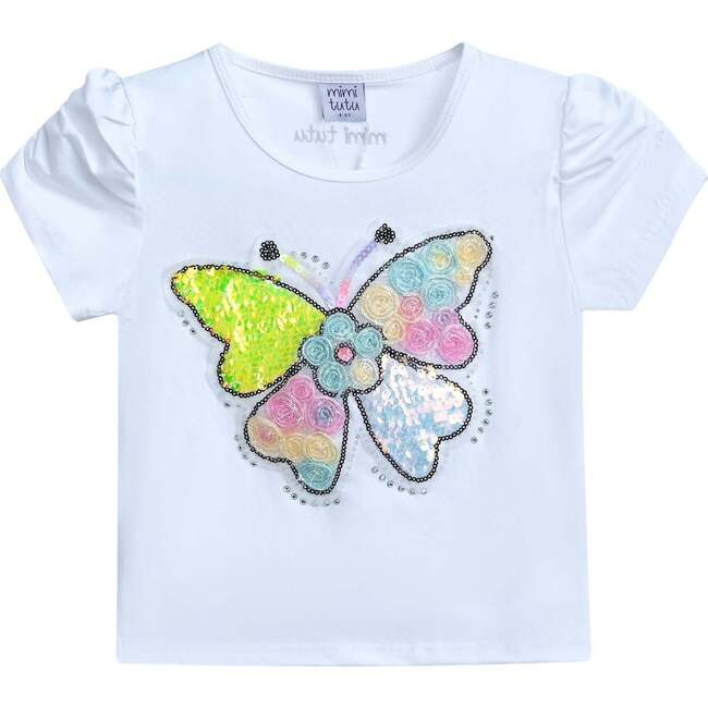 Butterfly Applique T-Shirt, White