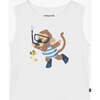 Scuba Graphic Tank Top, White - Tank Tops - 1 - thumbnail