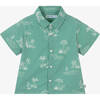 Safari Print Shirt, Green - Shirts - 1 - thumbnail