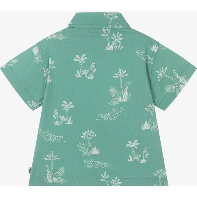 Safari Print Shirt, Green - Shirts - 3