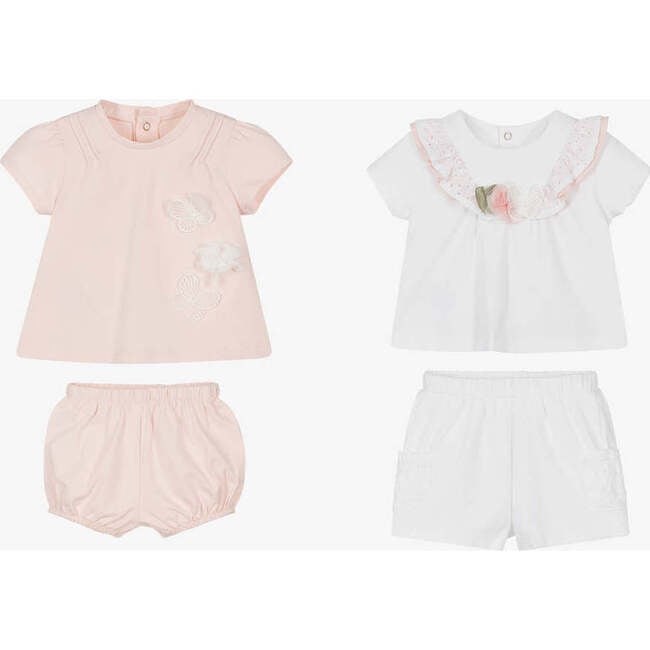 Rose Ruffle Dual Outfits, Pink - Mixed Apparel Set - 2