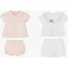 Rose Ruffle Dual Outfits, Pink - Mixed Apparel Set - 2