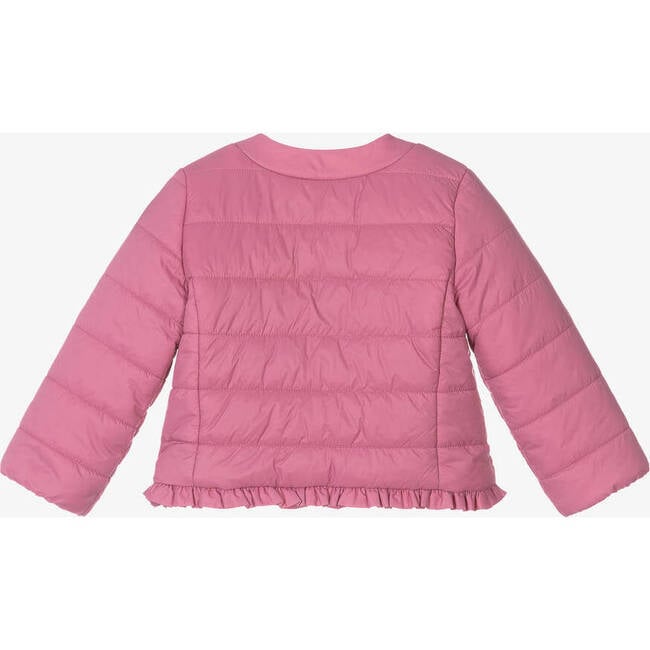 Padded Ruffle Windbreaker, Pink - Jackets - 3