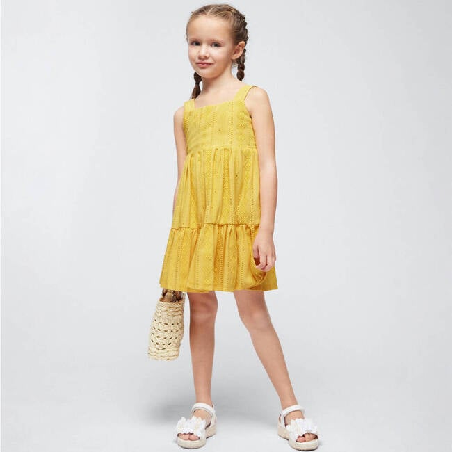 Knitted Summer Dress, Yellow - Dresses - 2