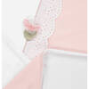 Floral Trim Blanket, Pink - Blankets - 2