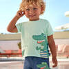 Croc Graphic T-Shirt, Green - T-Shirts - 2