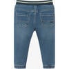 Cotton Denim Pants, Blue - Pants - 3