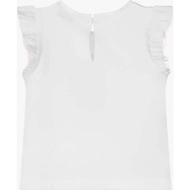 Baby Tulle Ruffle T-Shirt, White - T-Shirts - 3