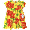 Yellow Floral Pocket Dress, Florals - Dresses - 1 - thumbnail