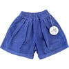 Corduroy Camp Shorts, Blue - Shorts - 1 - thumbnail