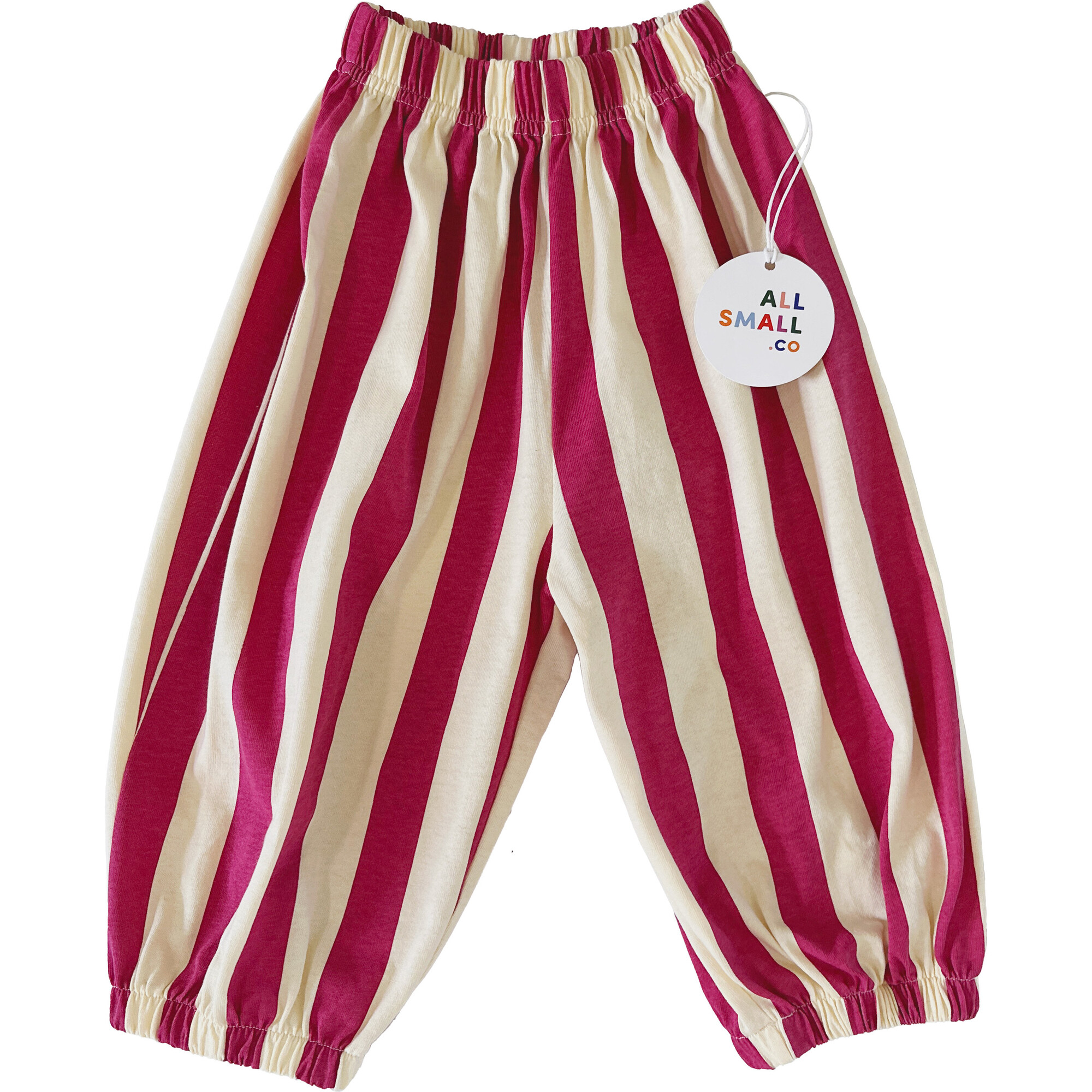 Carousel Stripe Pants Magenta, Stripes - Pants - 1