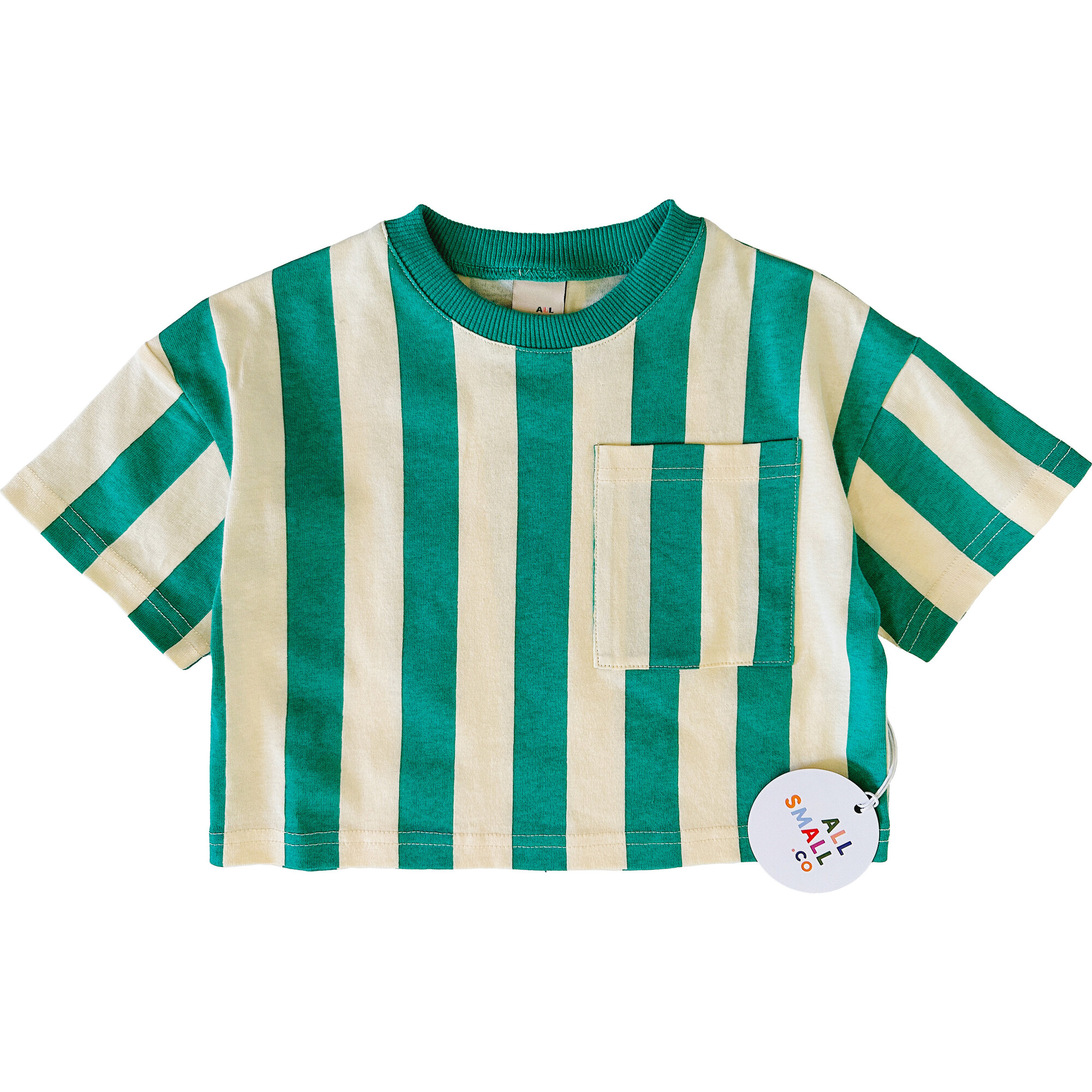 Carousel Stripe Tee Green, Stripes - T-Shirts - 1