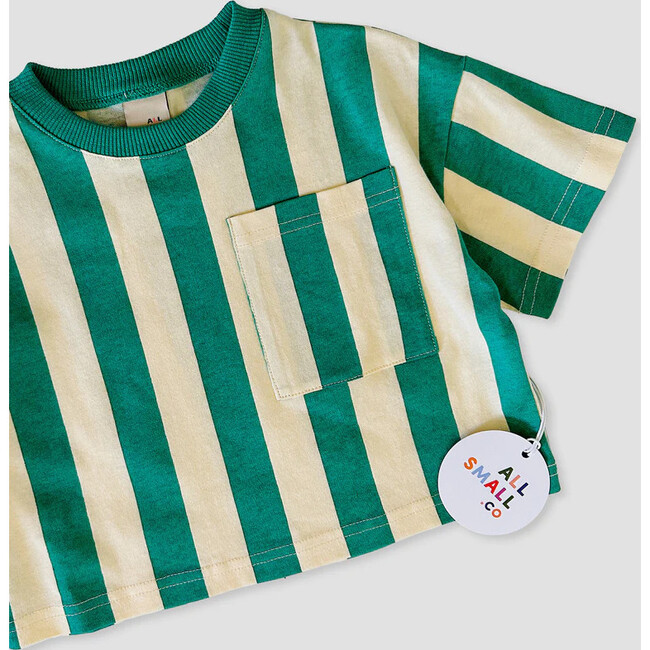 Carousel Stripe Tee Green, Stripes - T-Shirts - 4