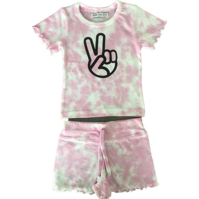 Baby Tie Dye Tee and Shorts Set,  Peace Hand