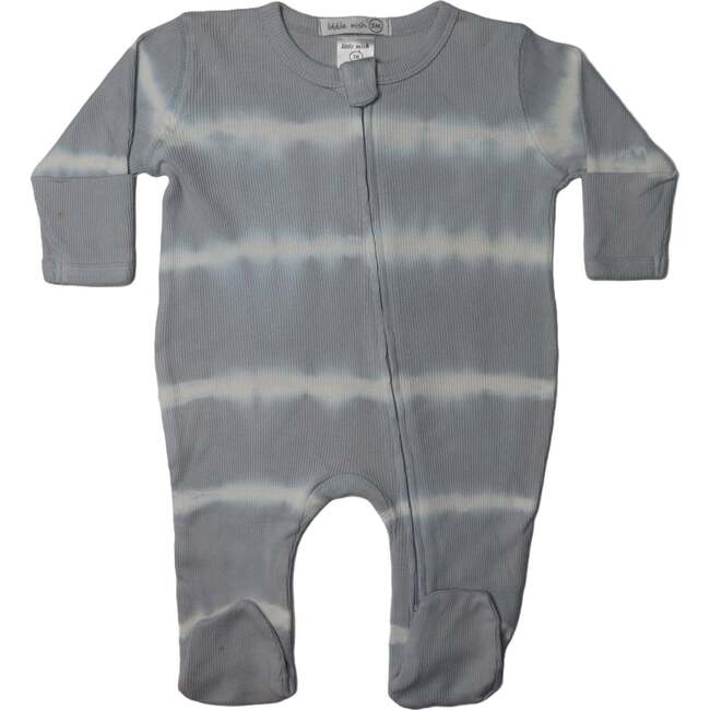 Baby Zipper Footie, 2X2 Grey Tie Dye