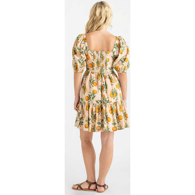 Womens Melissa Dress, Pink Botanical Oranges - Dresses - 2