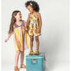 Girls Theodore Short, Pink Botanical Oranges - Shorts - 2
