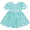 Girls Lame Laurie Dress, Turquoise - Dresses - 1 - thumbnail