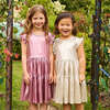 Girls Lame Polly Dress, Light Pink Lame - Dresses - 2