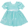 Girls Lame Laurie Dress, Turquoise - Dresses - 2