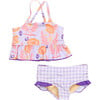 Girls Joy Tankini, Purple Gilded Floral - Two Pieces - 1 - thumbnail