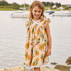 Girls Katherine Dress, Pink Botanical Oranges - Dresses - 2