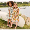 Girls Katherine Dress, Pink Botanical Oranges - Dresses - 3
