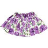 Girls Gianna Skirt, Purple Peonies - Skirts - 1 - thumbnail