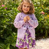 Girls Gianna Skirt, Purple Peonies - Skirts - 2