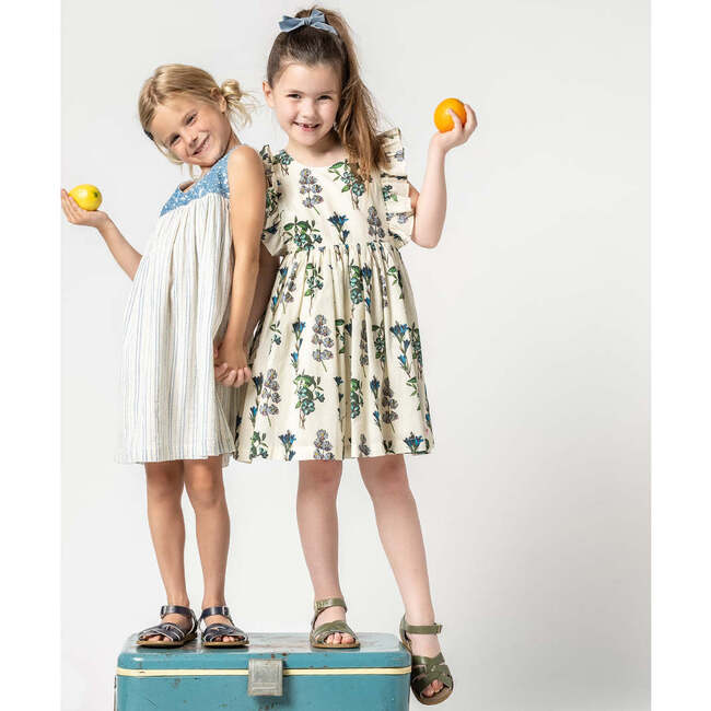 Girls Courtney Dress, Riviera Stripe - Dresses - 3