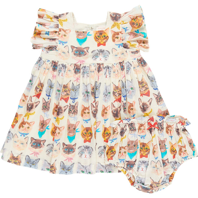 Baby Girls Elsie Dress Set, Cool Cats