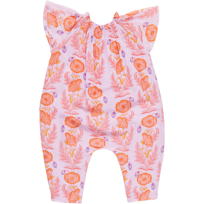 Baby Girls Willow Jumper, Purple Gilded Floral - Rompers - 4