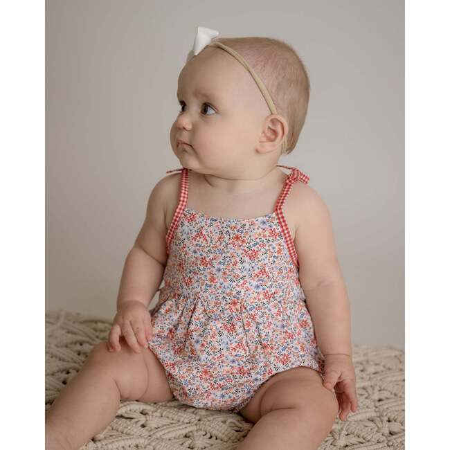 Sofia Bubble Romper, Red - Rompers - 2