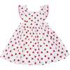 Nena Flutter Sleeve Pinafore Dress, Watermelons, White - Dresses - 1 - thumbnail