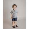 Robbie Linen Short Set, Infant Boys, Navy - Mixed Apparel Set - 2