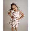 Nena Flutter Sleeve Pinafore Dress, Watermelons, White - Dresses - 2