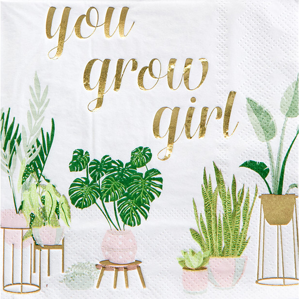 "You Grow Girl" Witty Cocktail Napkins