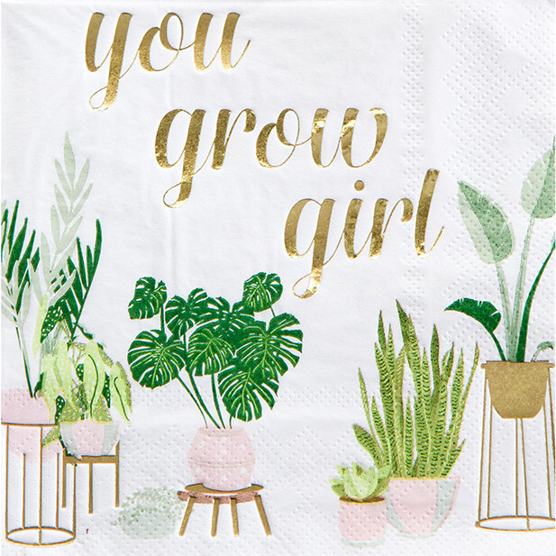 "You Grow Girl" Witty Cocktail Napkins - Party - 1