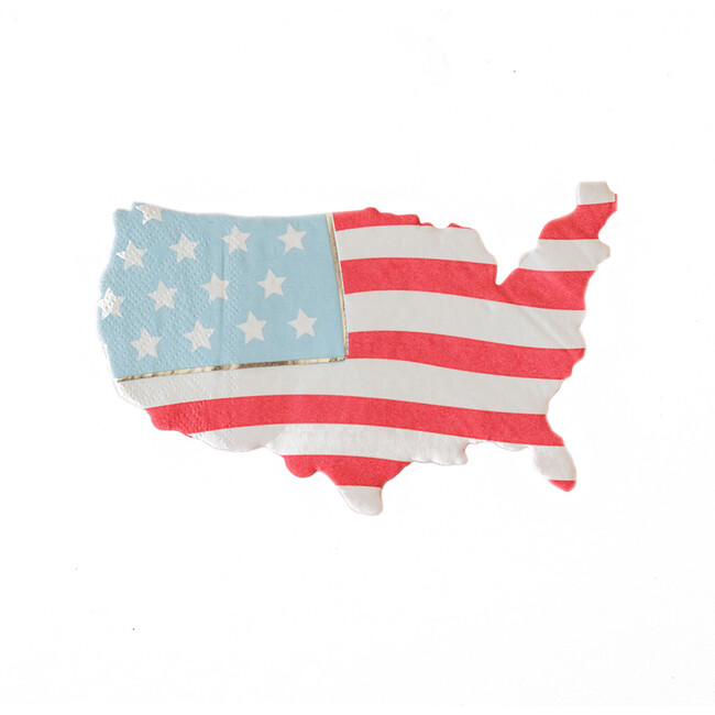 American Flag Die-Cut Large Napkins